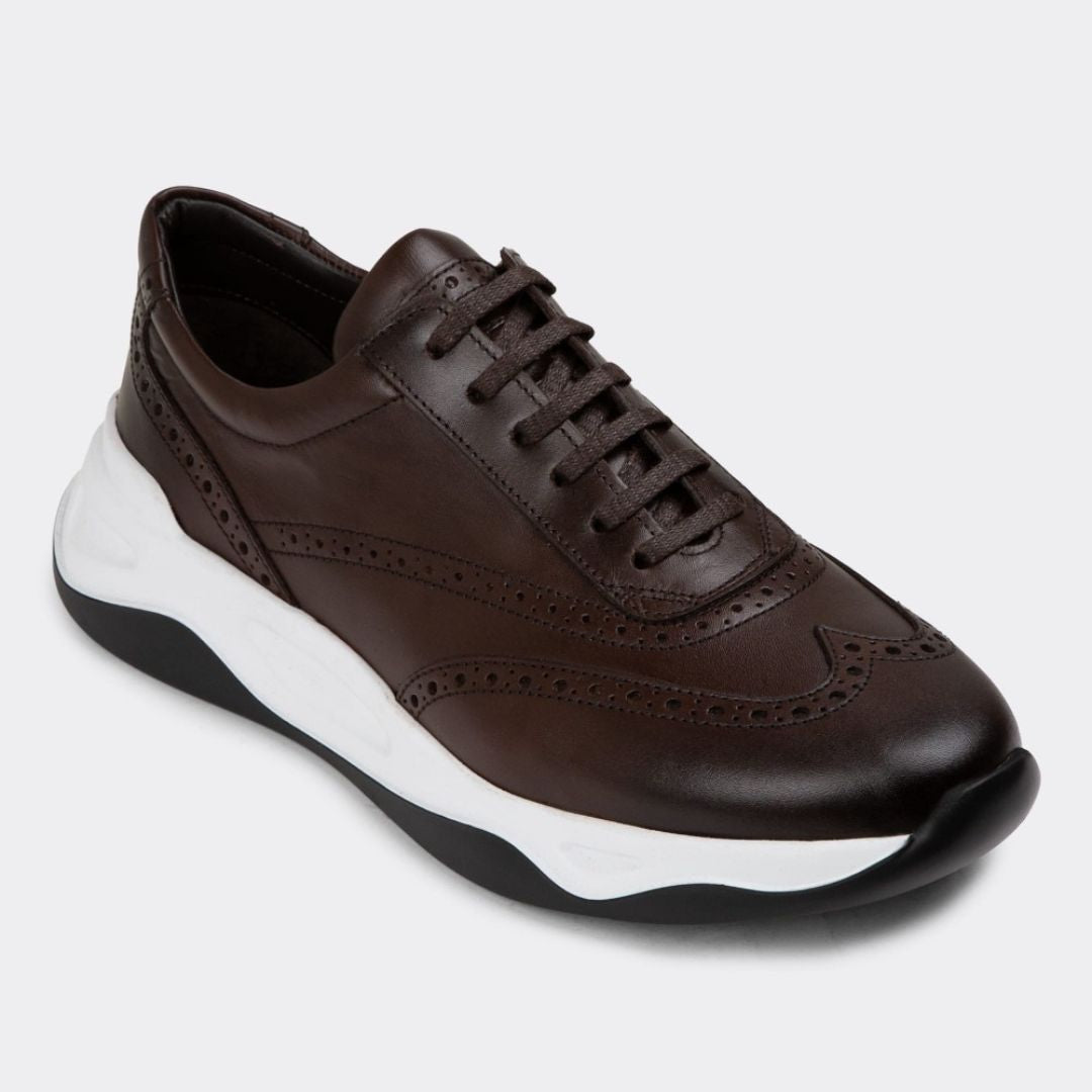 Madasat Brown Men's Genuine Leather Shoes - 728 |