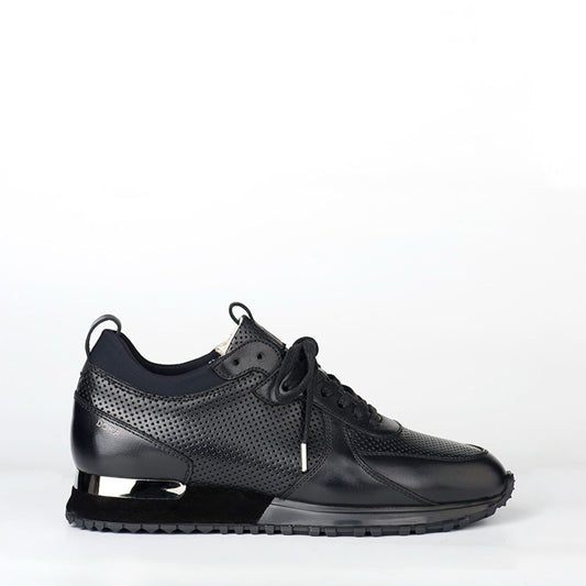 Madasat schwarze Ledersneaker - 393 |