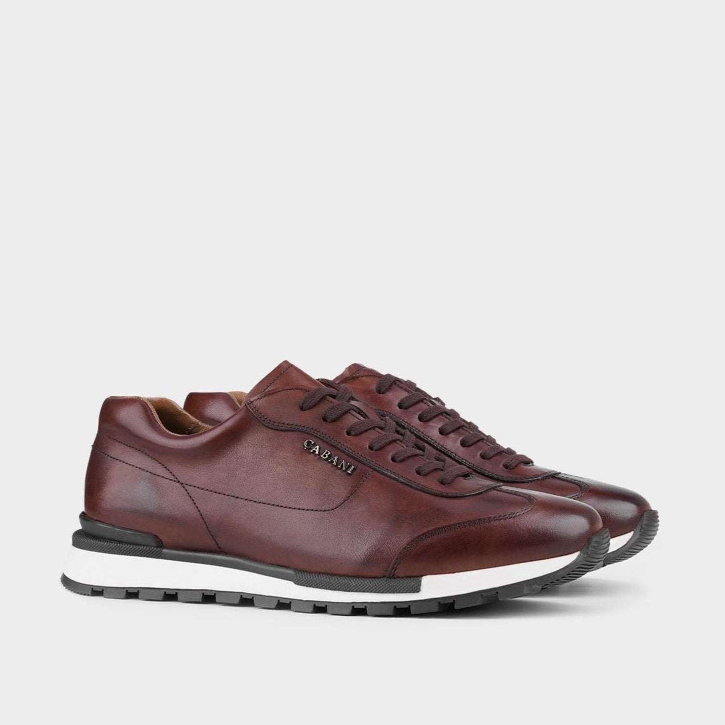 Madasat Brown Leather Sneakers & Sports Shoes - 348 |