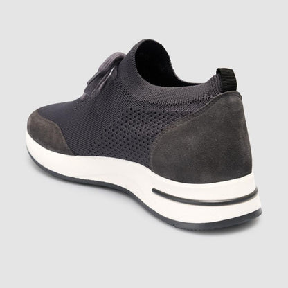 Madasat Gray Men Knitted Casual Shoes - 952 |