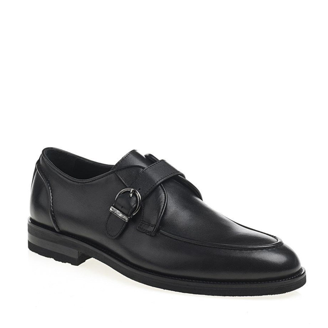 Klassische Madasat-Schuhe aus schwarzem Leder - 075 |