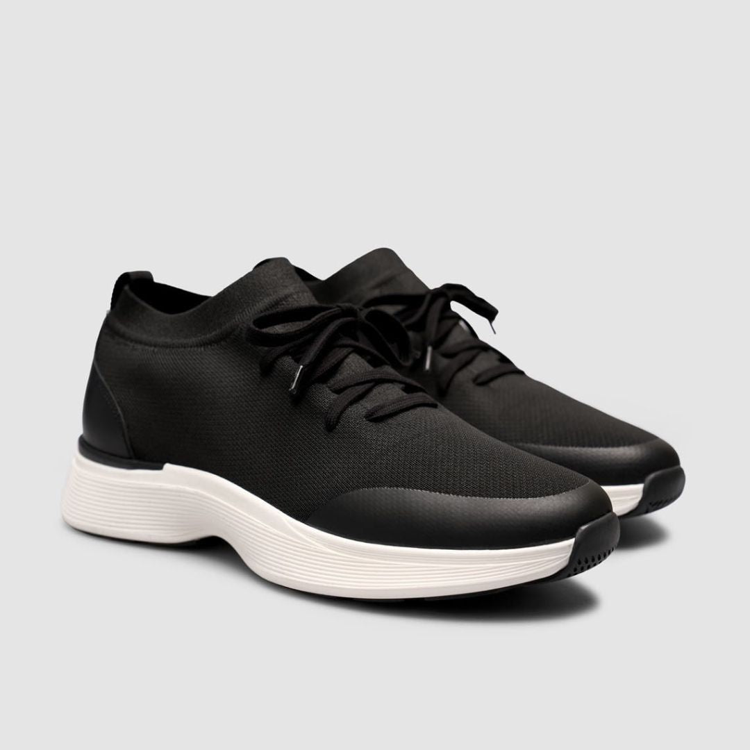 Madasat Black & white Knit & Genuine Calf Leather  - 965 |