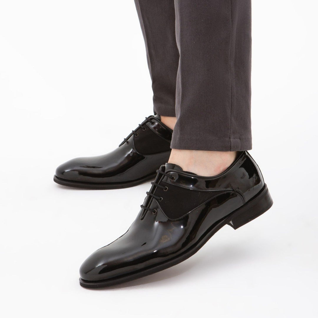Madasat Black Leather Classic Shoes - 543 |