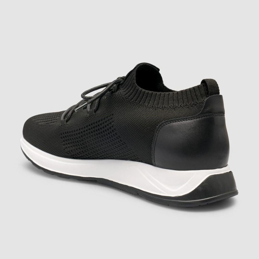 Madasat Men Knitted Black & White Casual Shoes - 959 |