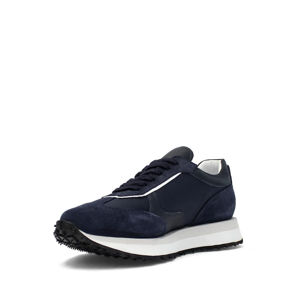 Madasat Navy Blue Leather Men's Casual Shoes - 903 |