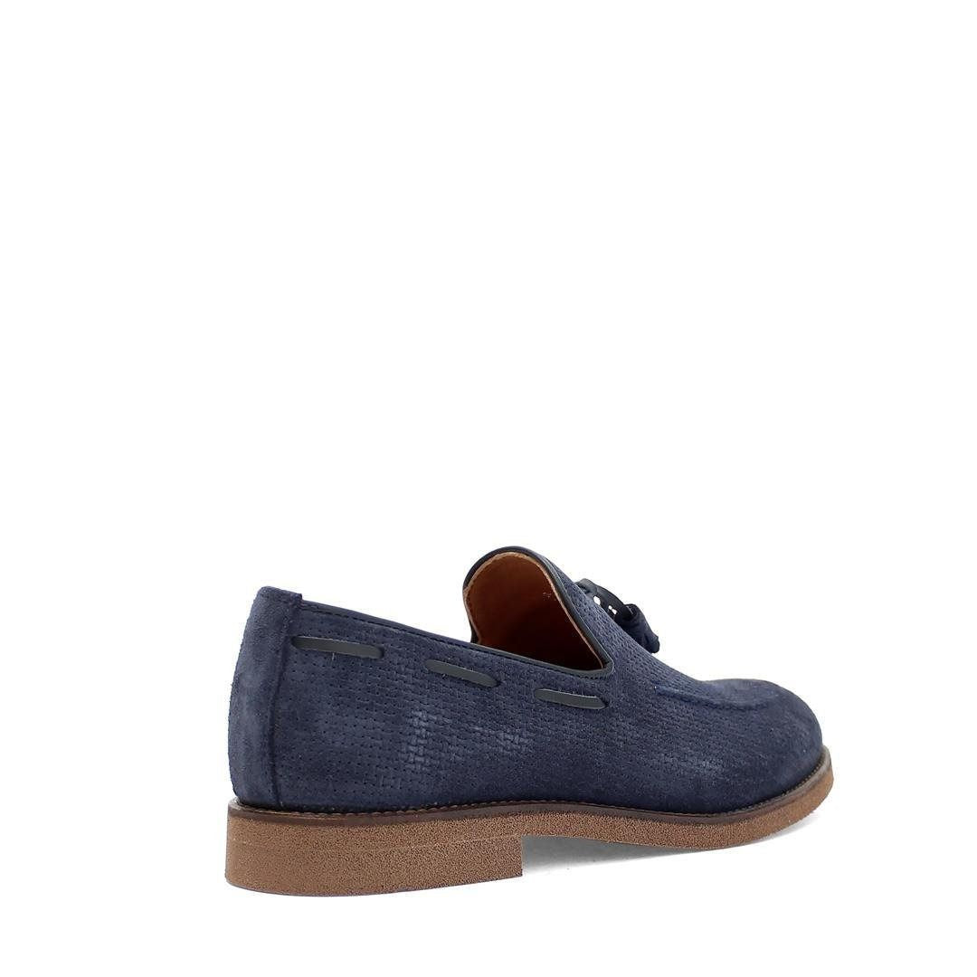 Madasat Navy Blue Suede Men's Loafer Shoes - 905 |