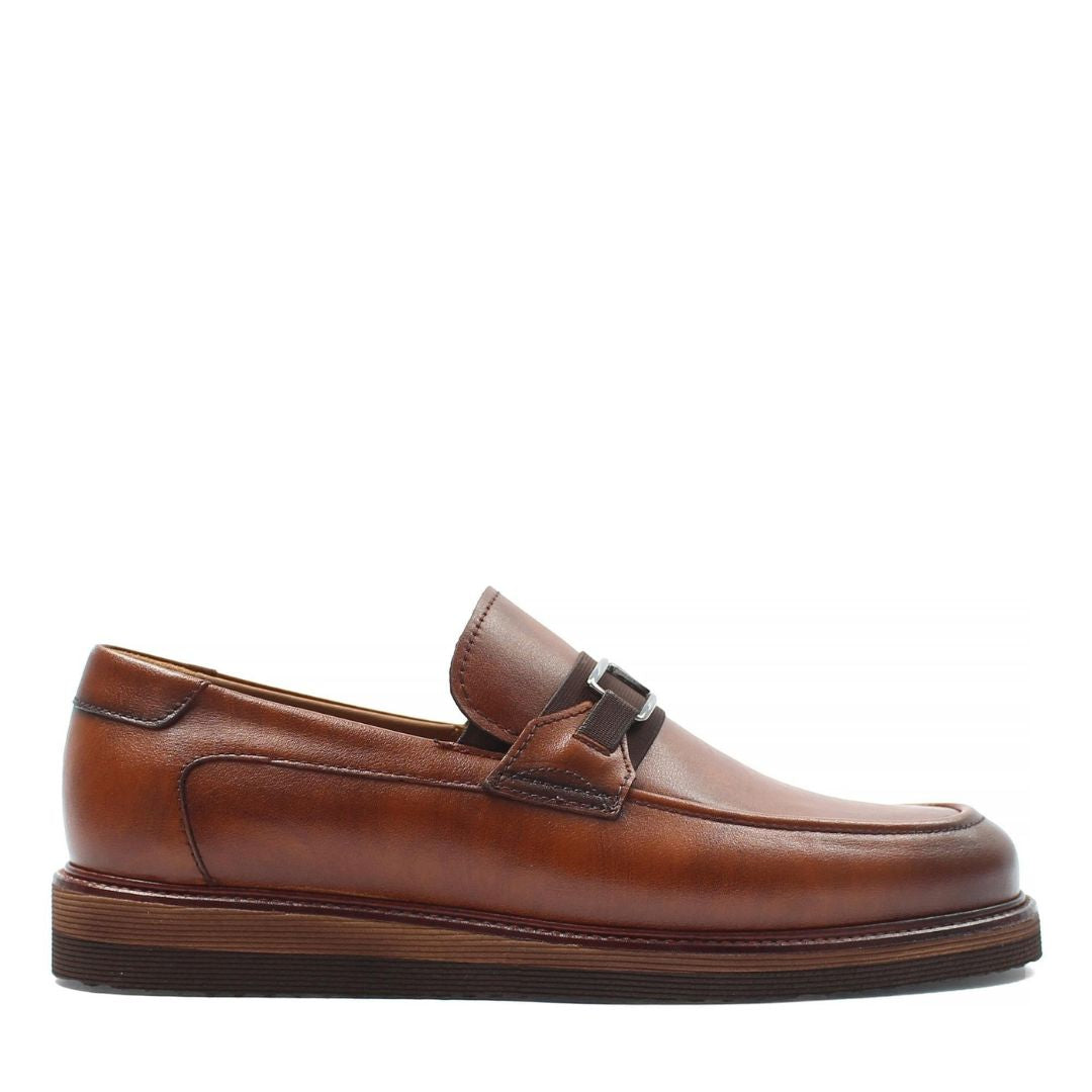 Madasat Tan Leather Men's Shoes - 883 |