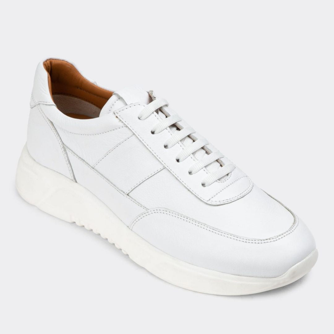 Madasat White Men's Genuine Leather Shoes - 679 |