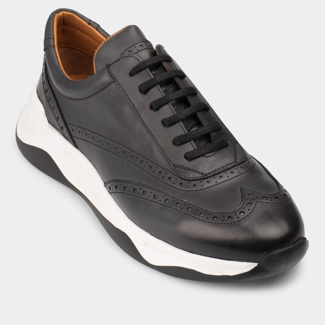 Madasat Gray Men's Genuine Leather Shoes - 728 |