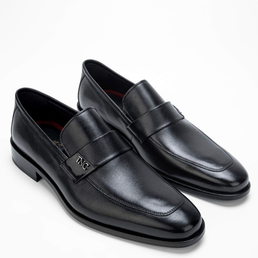 Madasat Black Leather Classic Shoes - 116 |