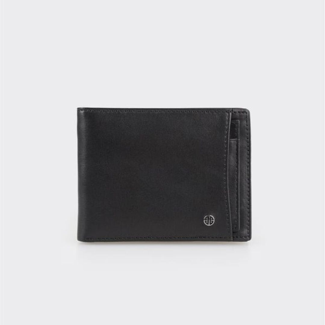 Madasat Black Leather Men's Wallet - 944 |