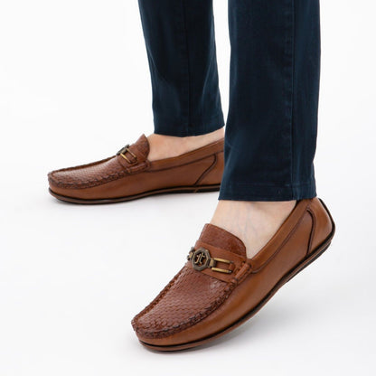 Madasat Tan Leather Loafer - 666 |