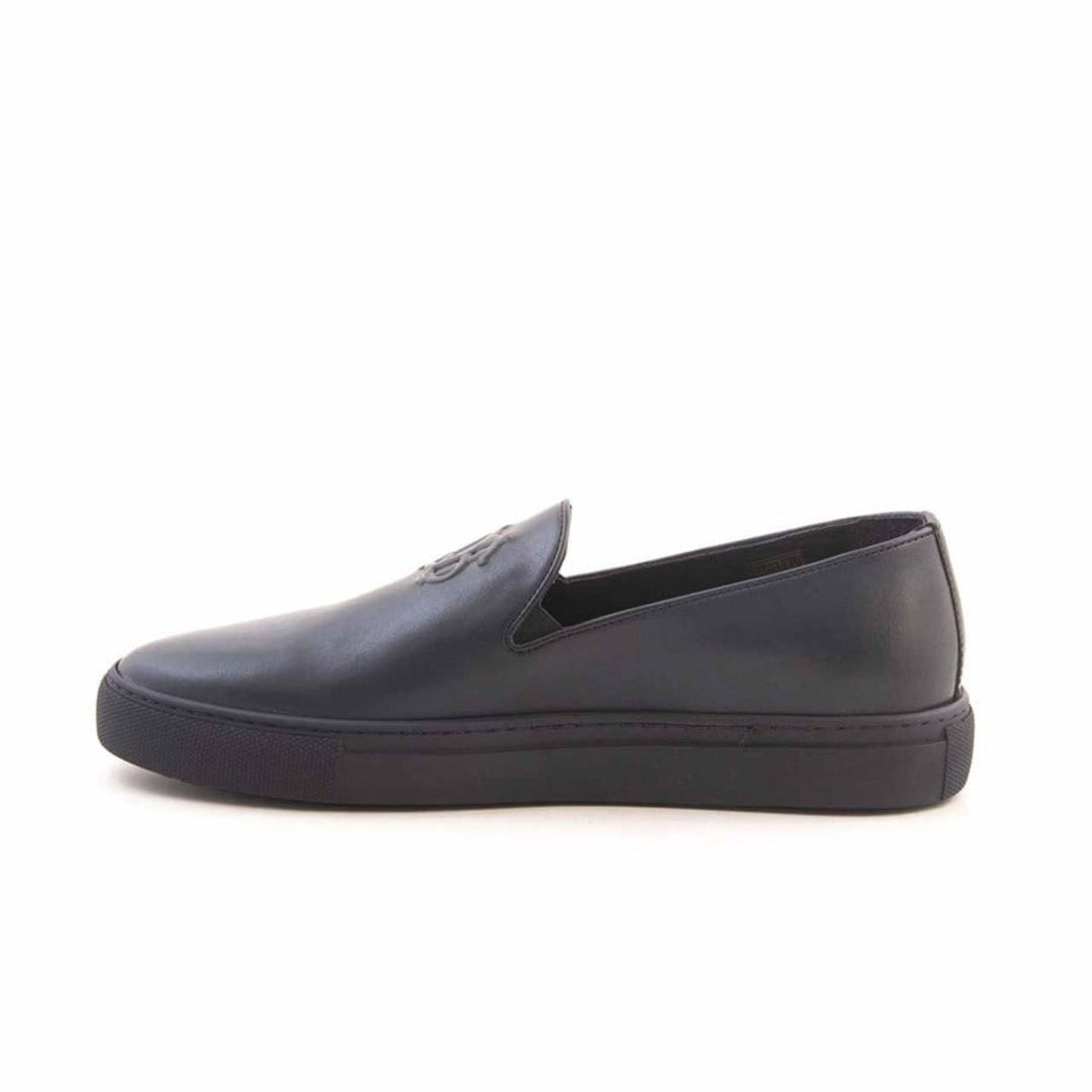 Madasat Navy Blue Leather Casual Shoes - 607 |