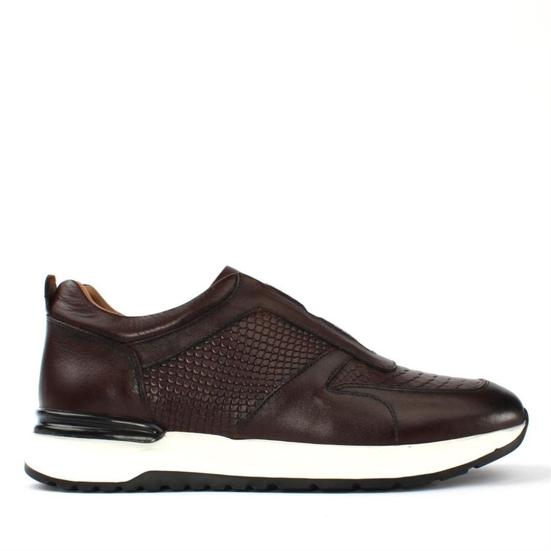 Madasat Brown Leather Men's Shoes - 888 |