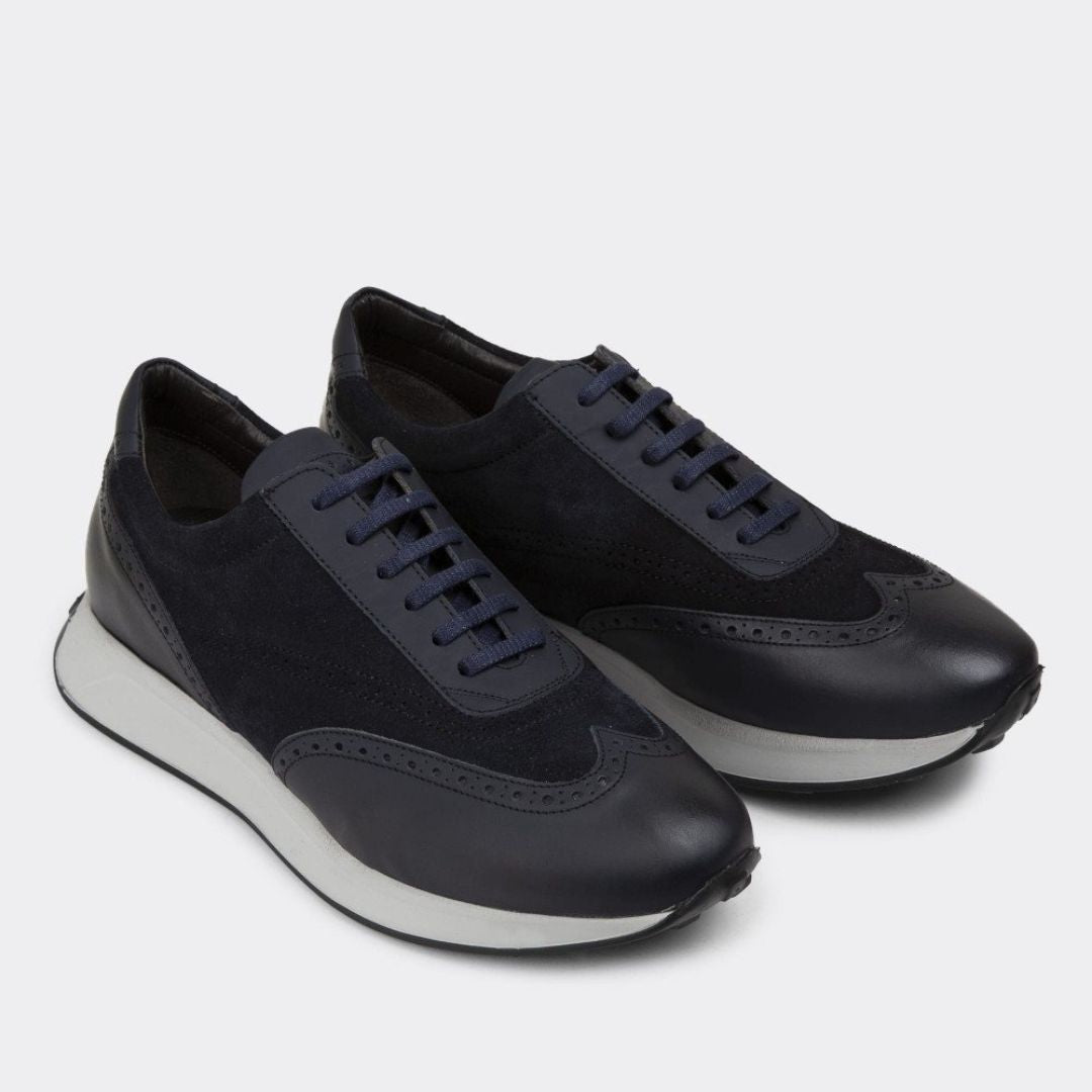 Madasat Navy Blue Genuine Suede Casual Shoes  - 900 |