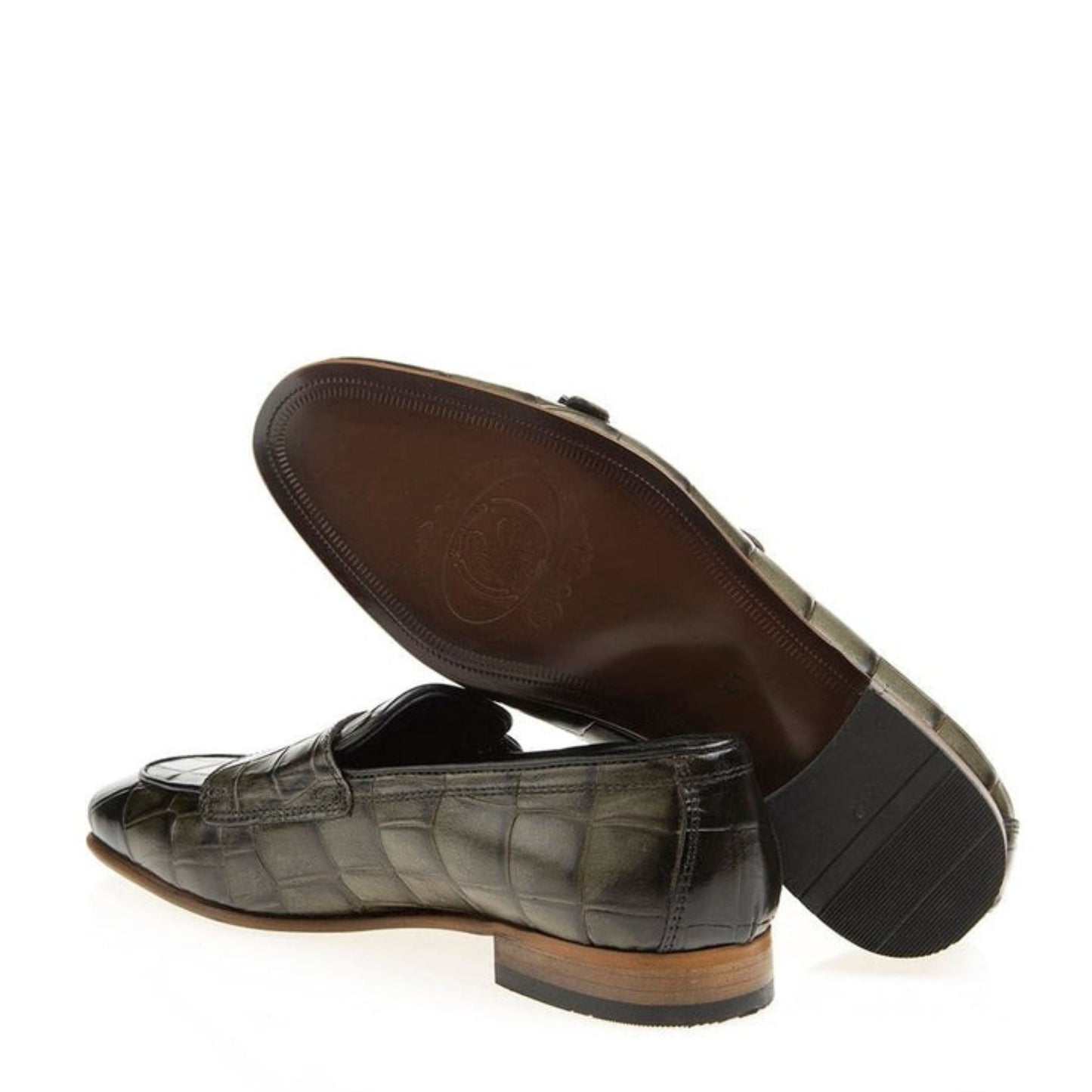 Madasat Green Leather Loafer - 703 |