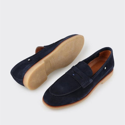 Madasat Navy Blue Leather Men's Loafer - 875 |