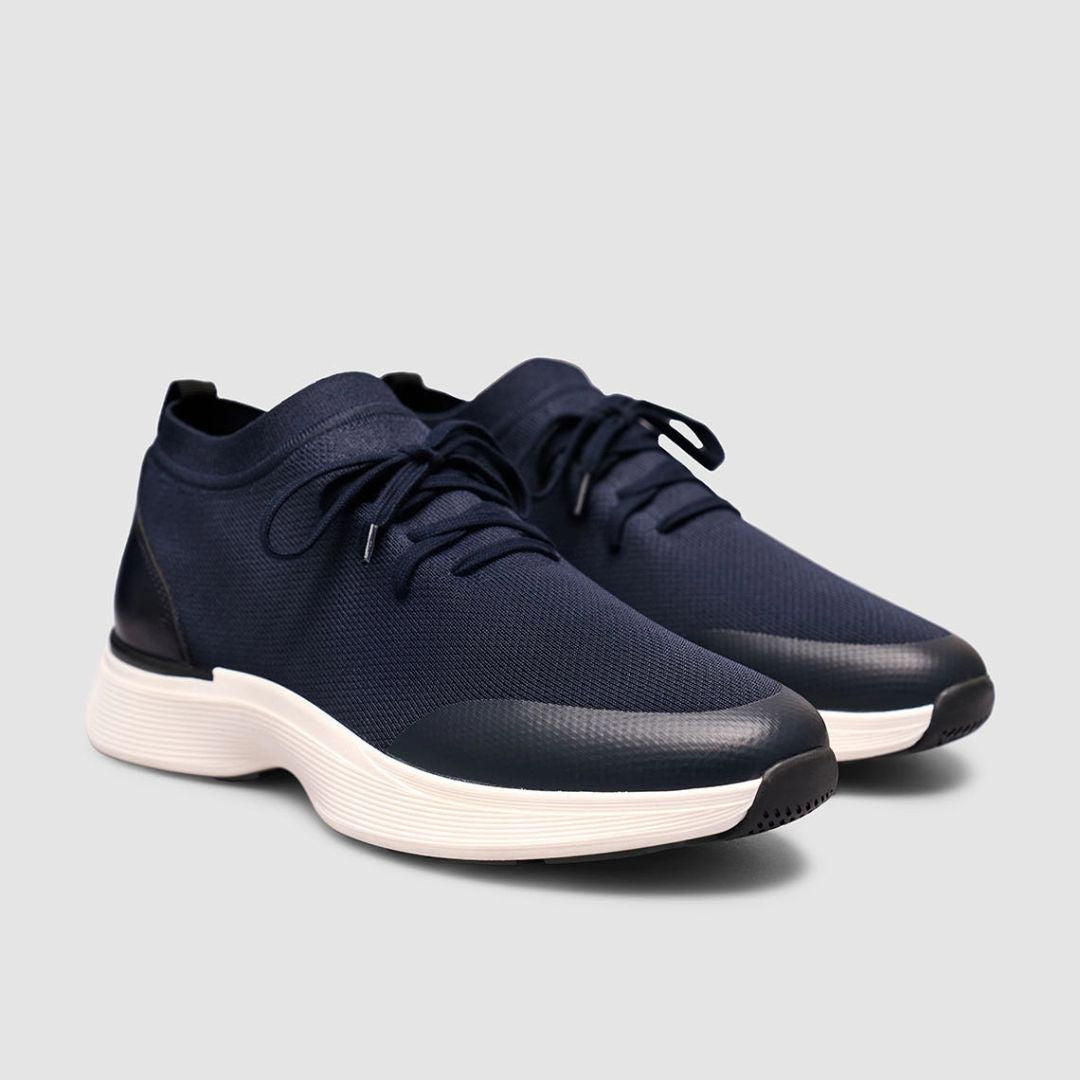Madasat Navy Blue Knit & Genuine Calf Leather  - 965 |