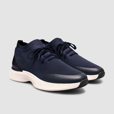 Madasat Navy Blue Knit & Genuine Calf Leather  - 965 |