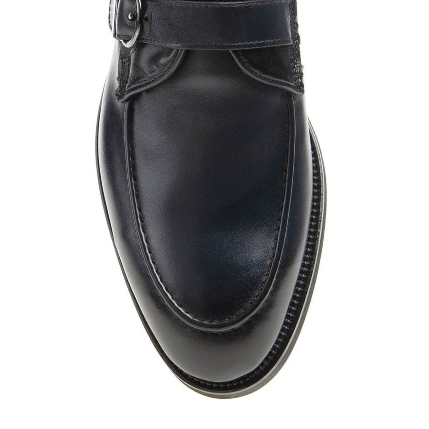 Madasat Navy blue Leather Classic Shoes - 075 |