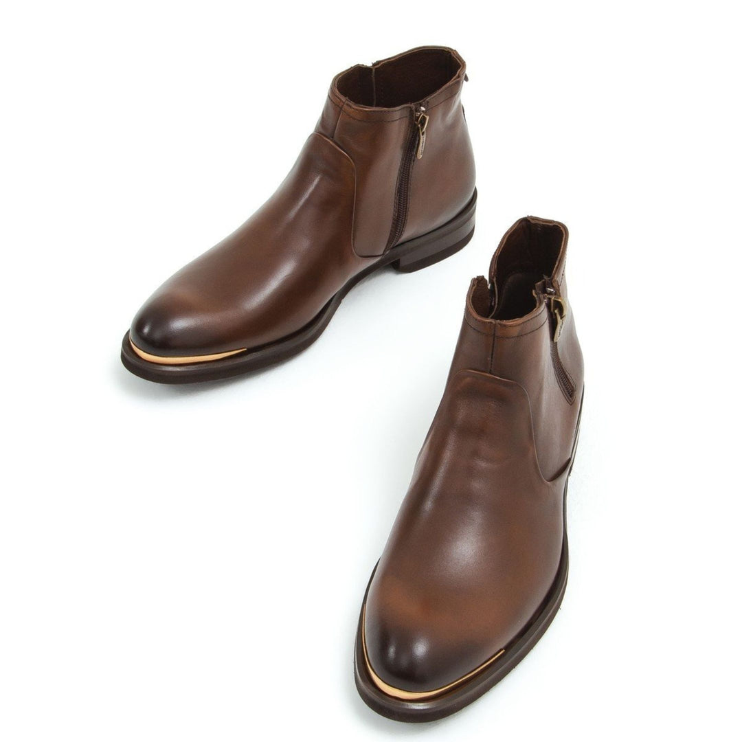 Madasat Brown Leather Classic Boots - 546 |