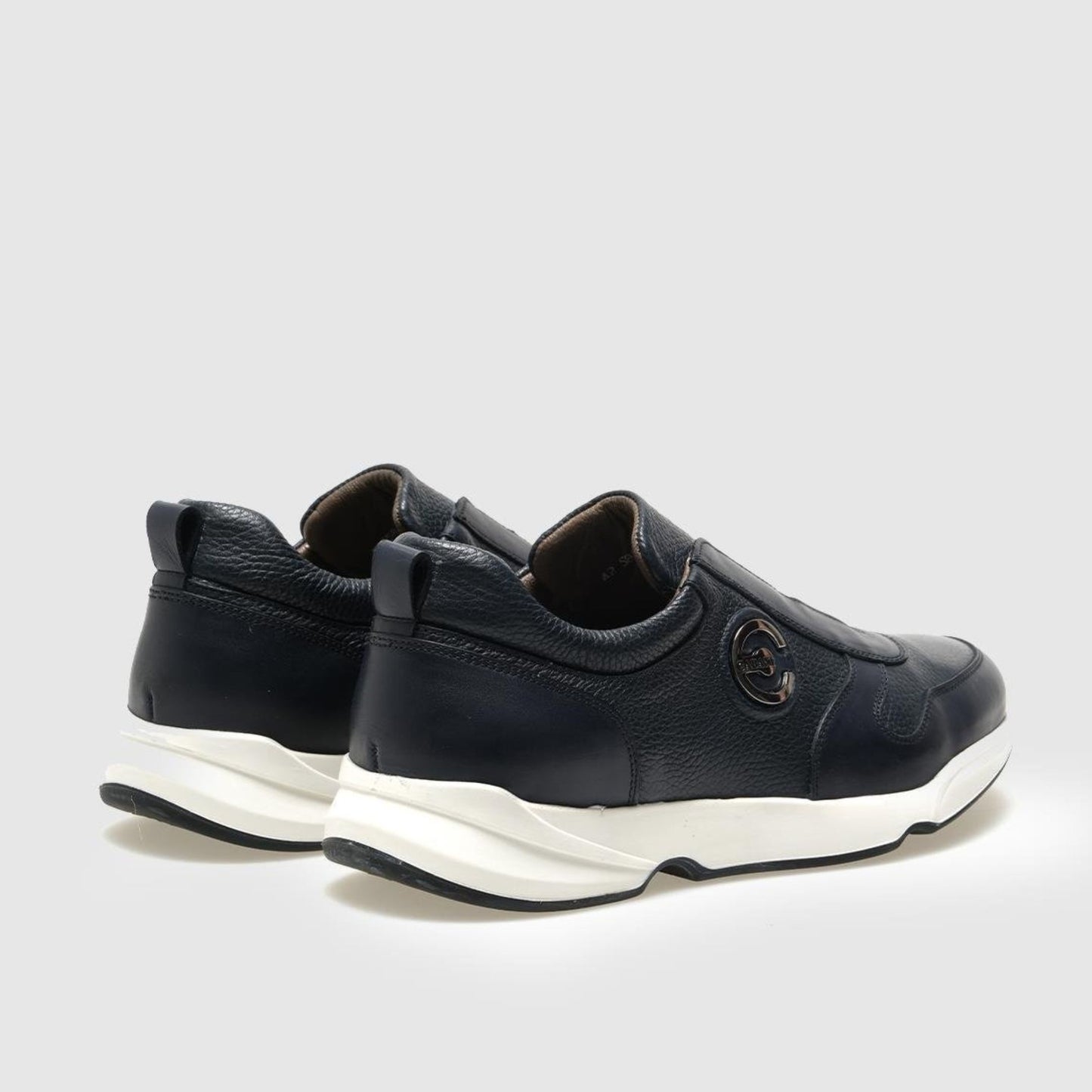 Madasat Navy Blue Genuine Leather Lace Up Shoes - 852 |