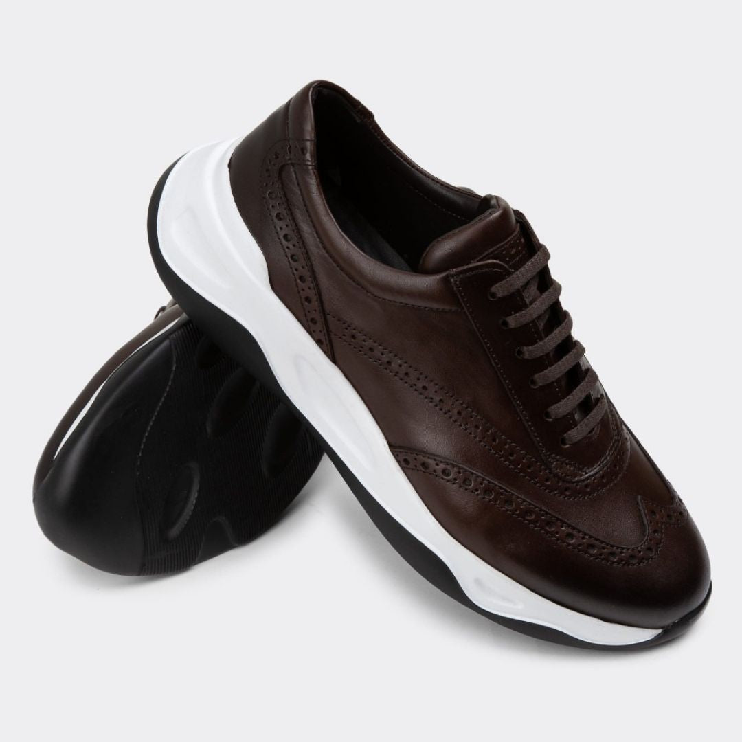 Madasat Brown Men's Genuine Leather Shoes - 728 |