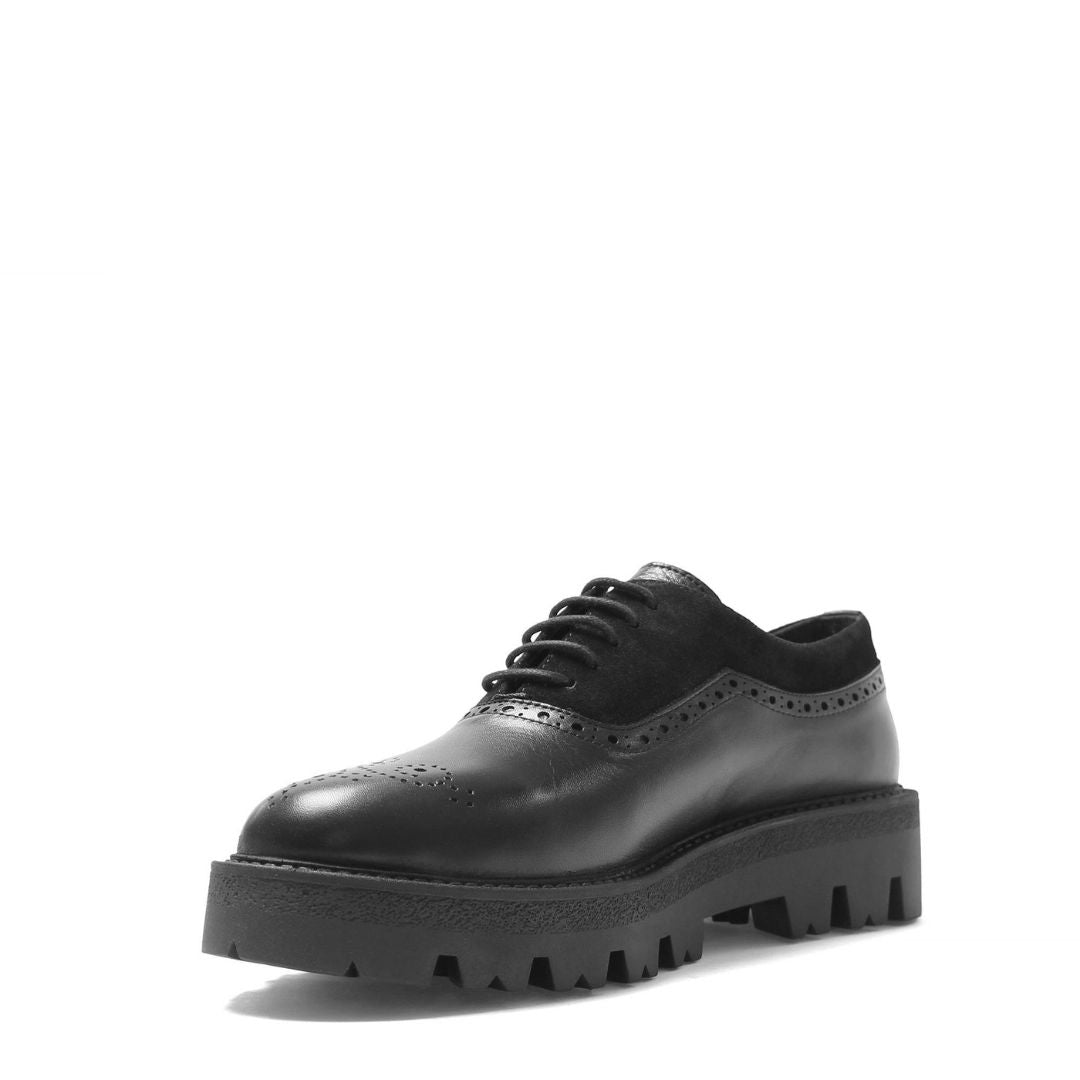 Madasat Black Leather Men's Shoes - 885 |