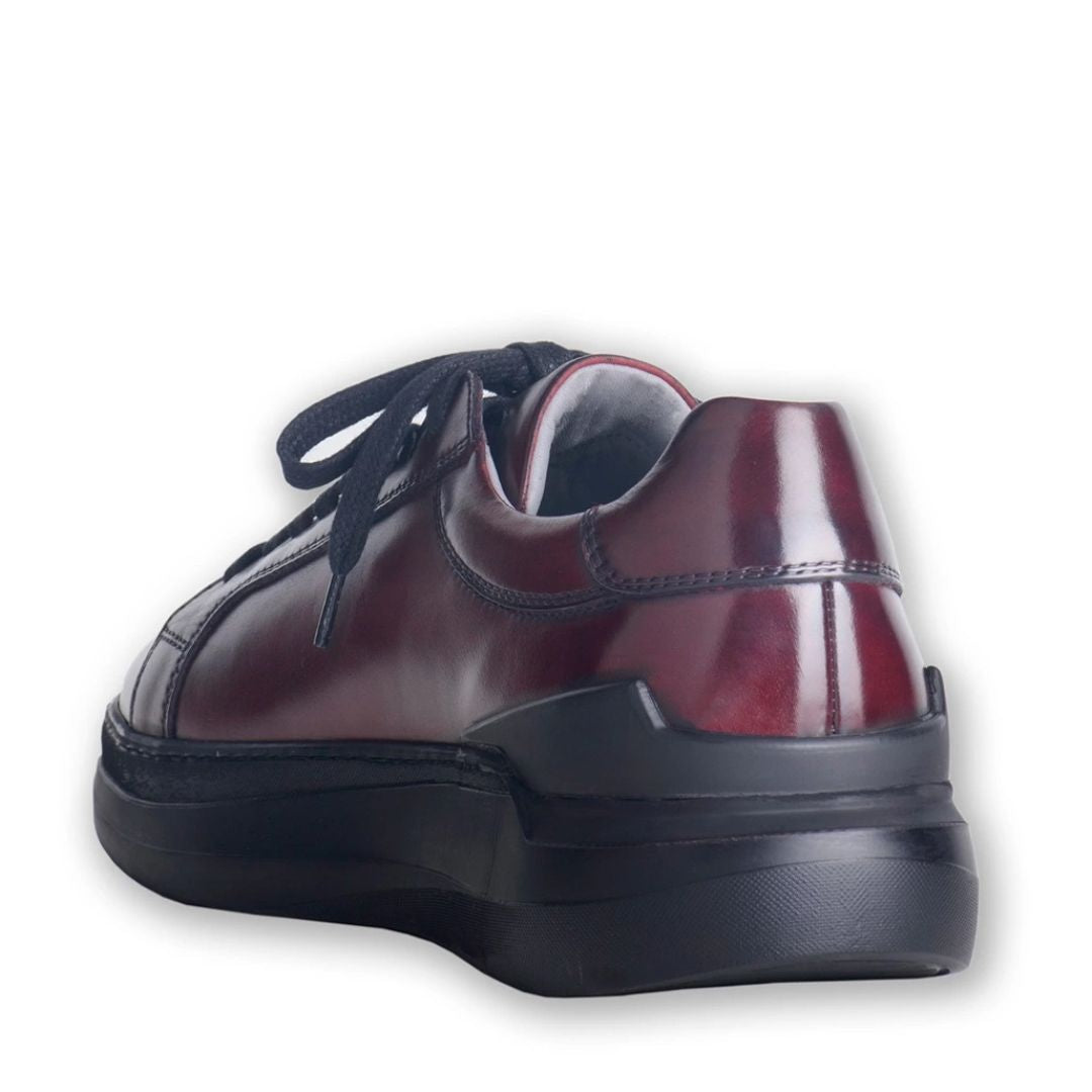 Madasat Burgundy Genuine Leather Sneaker shoes - 871 |