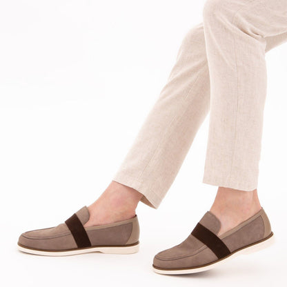 Madasat Rich Brown Leather Casual Shoes - 639 |