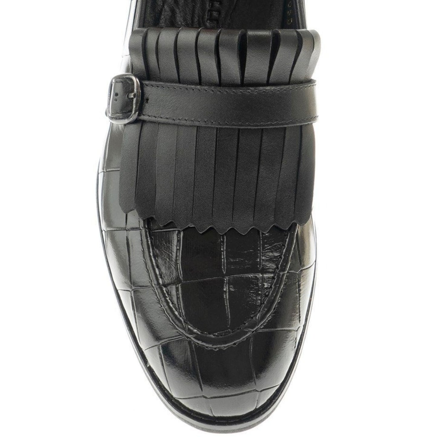 Madasat schwarzer Leder-Loafer – 702 |