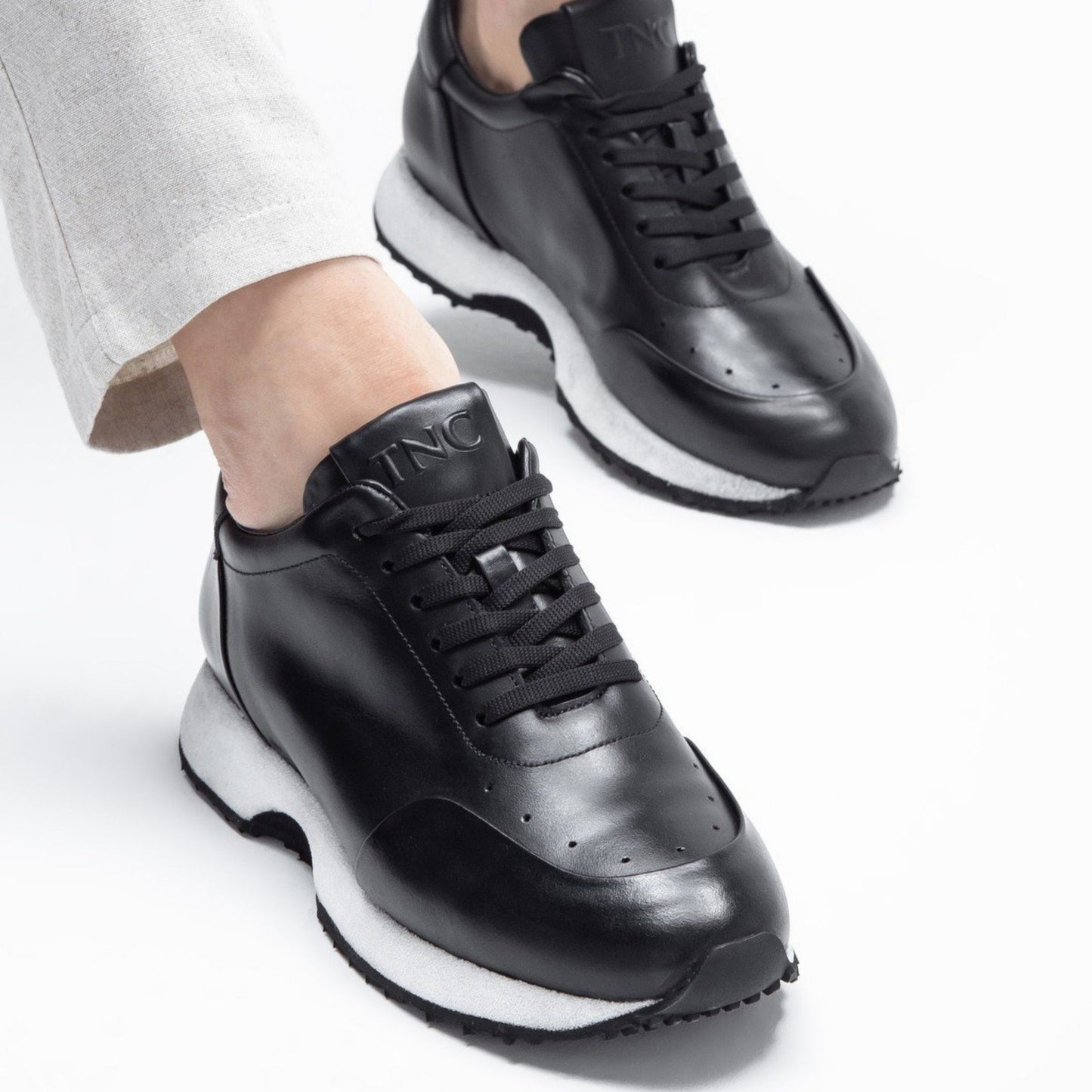 Madasat Black Leather Casual Shoes - 670 |