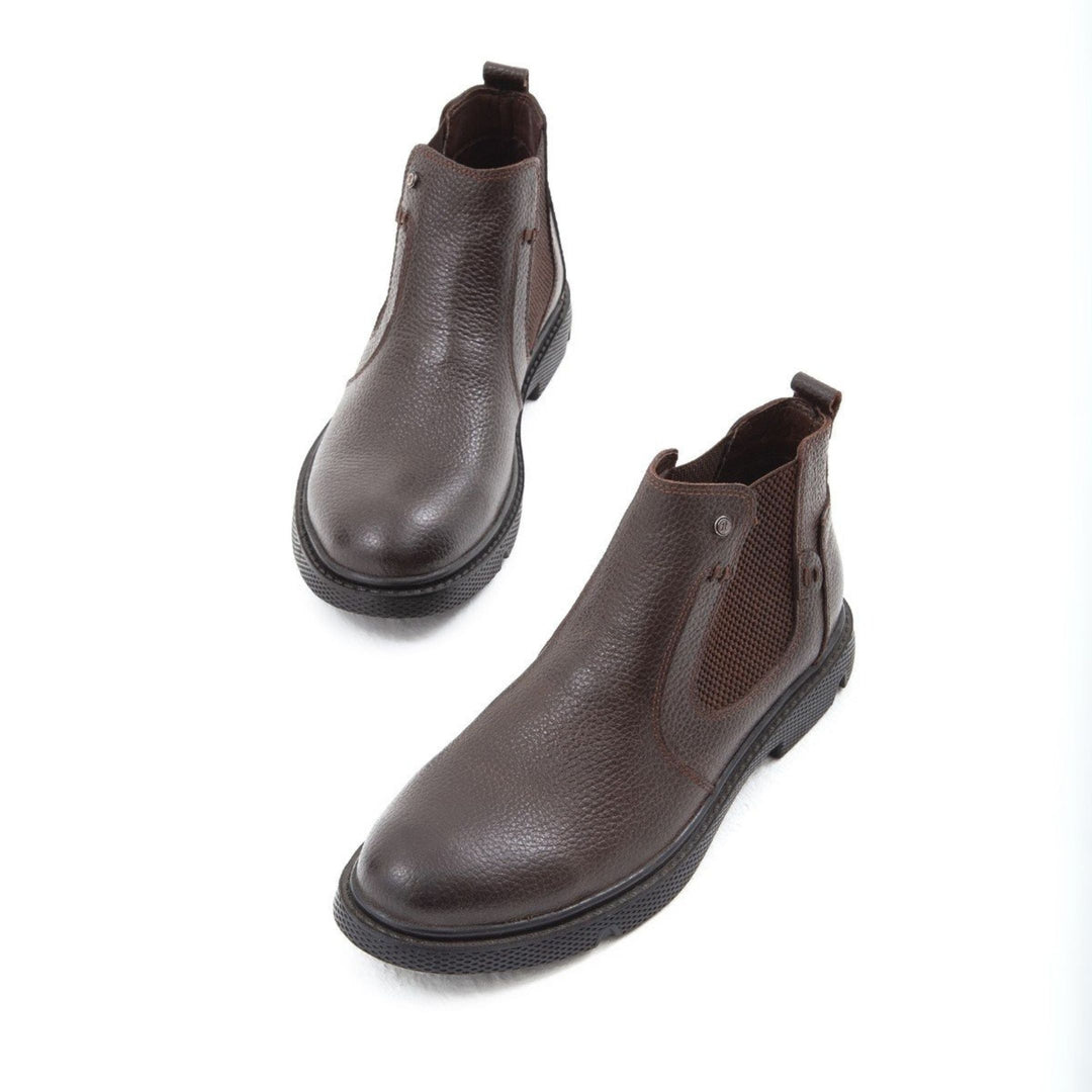 Klassischer Madasat-Stiefel aus braunem Leder – 555 |