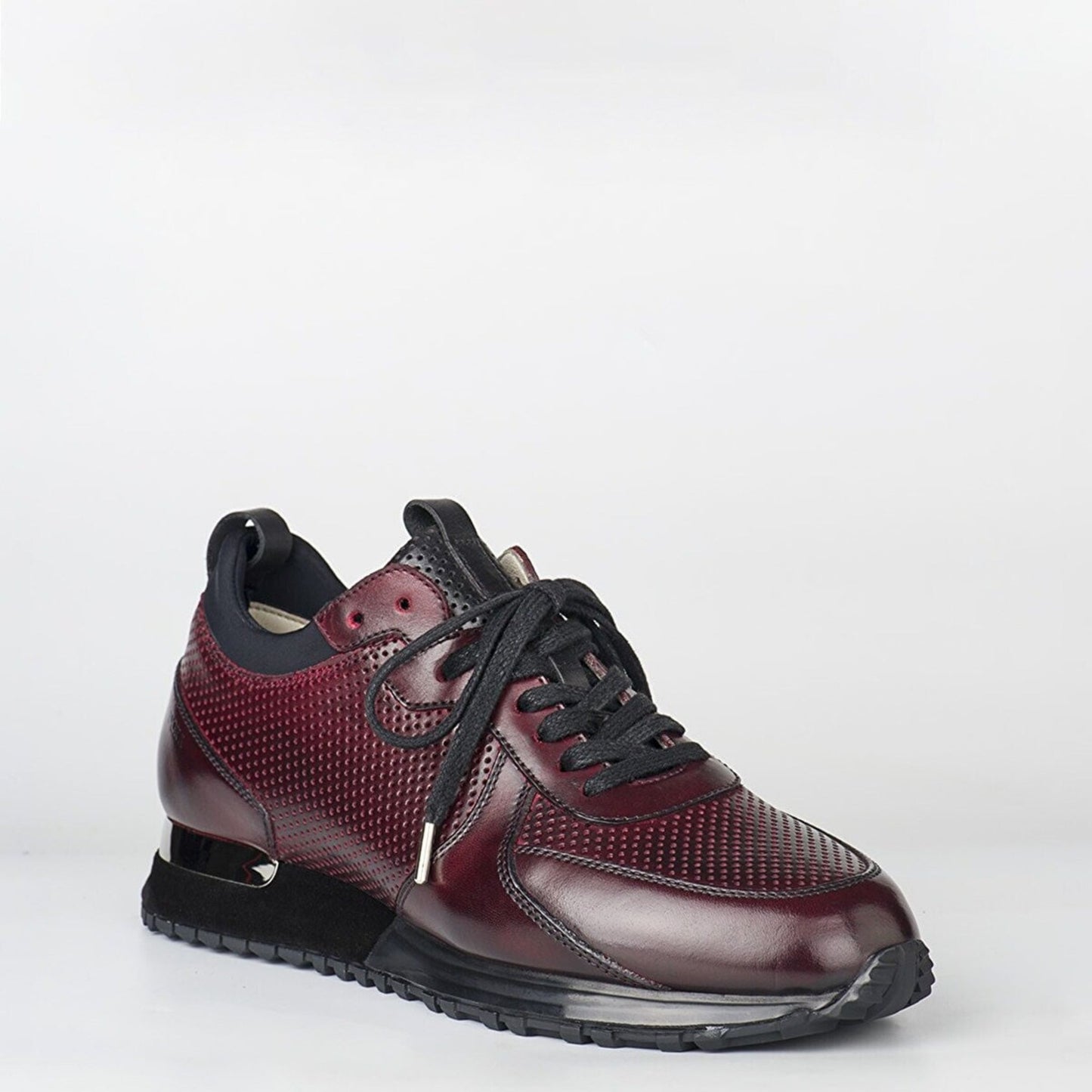 Madasat Burgundy Leather Sneakers - 393 |