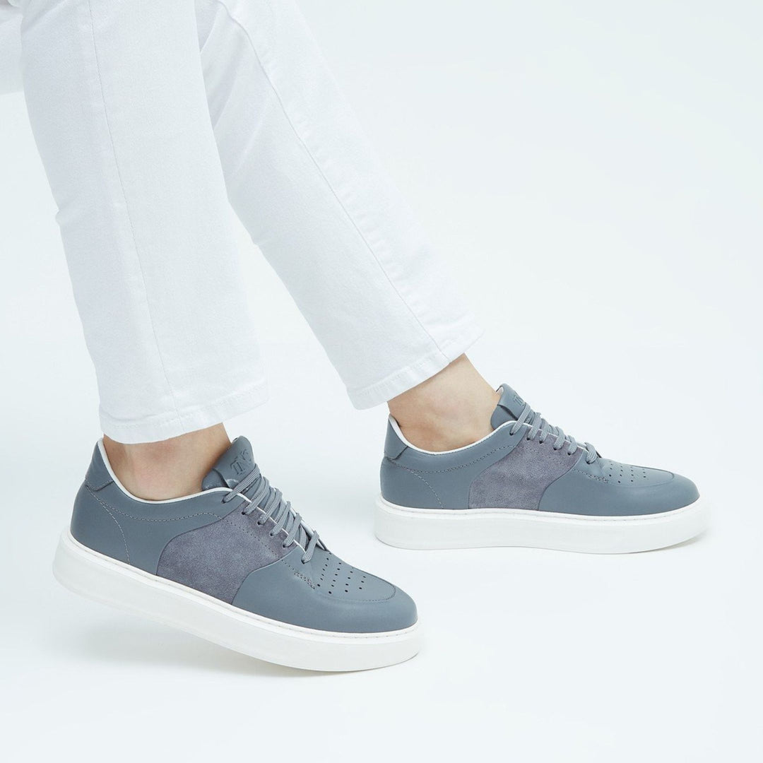 Madasat Gray Genuine Leather Sneakers - 857 |
