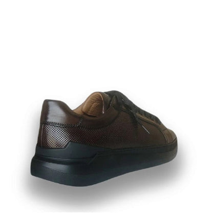 Madasat Brown Genuine Leather Sneaker shoes - 871 |