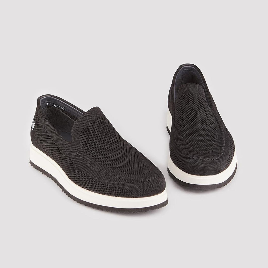 Madasat Black Slip On Casual Knit Shoes - 856 |