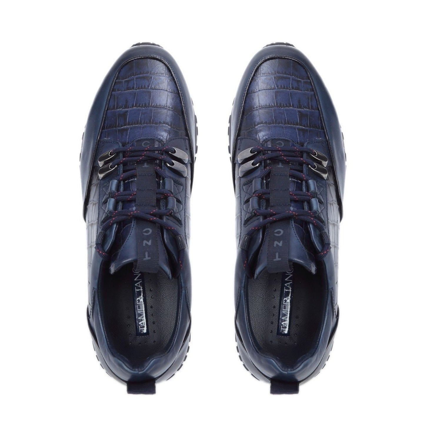 Madasat Navy Blue  Leather Casual Shoes - 492 |