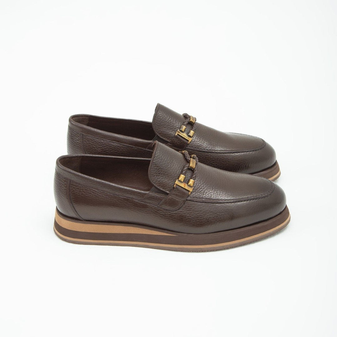 Madasat Brown Leather Loafer - 599 |