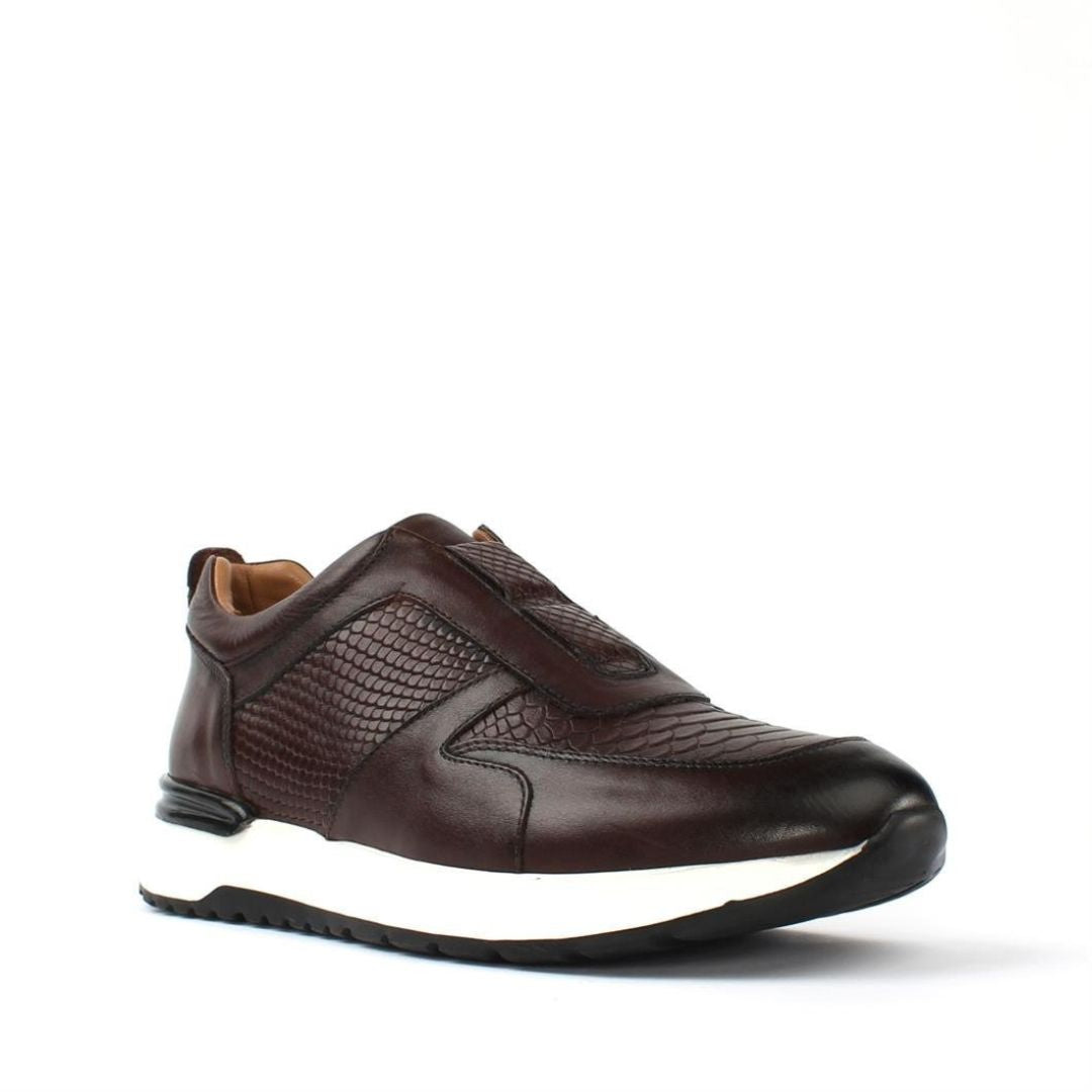 Madasat Brown Leather Men's Shoes - 888 |