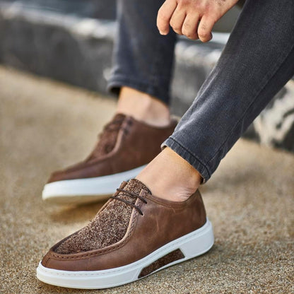 Madasat Cappuccino Nubuck Leather Casual Shoes - 727 |