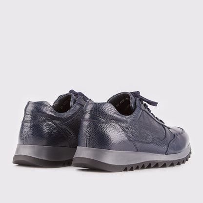 Madasat Navy Blue Leather Casual Shoes - 812 |