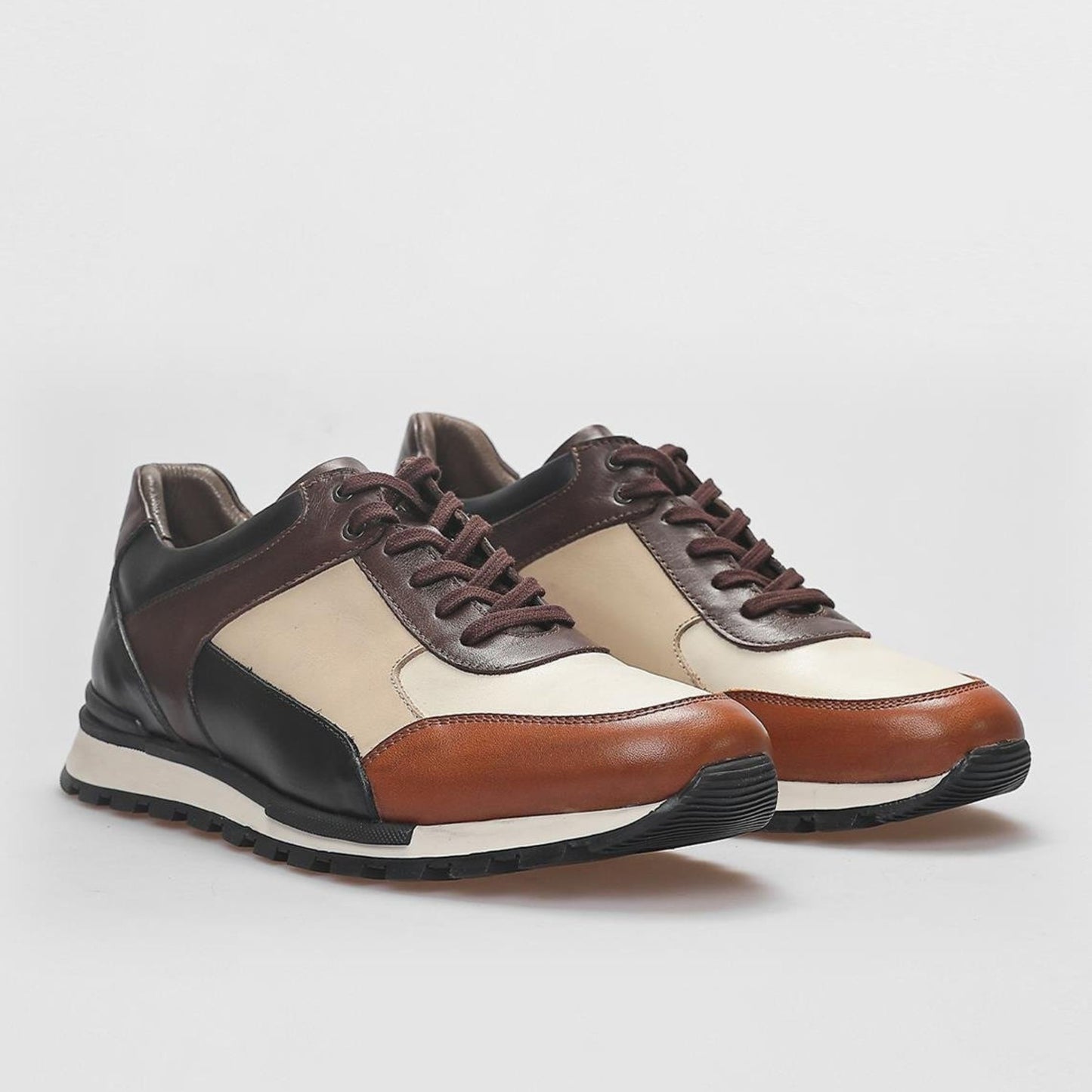 Madasat Brown Sneakers Lederschuhe - 813 |