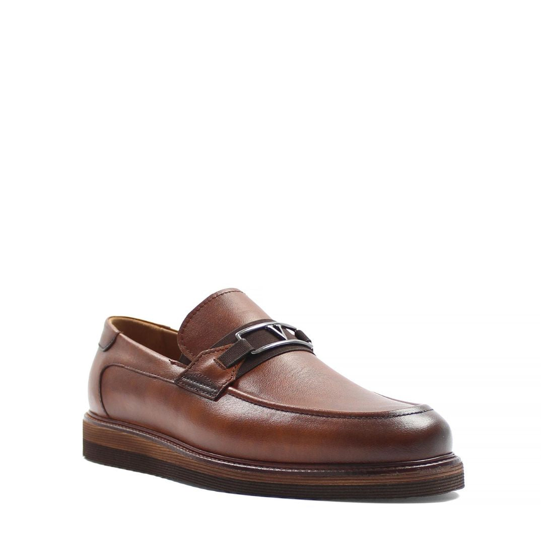 Madasat Tan Leather Men's Shoes - 883 |