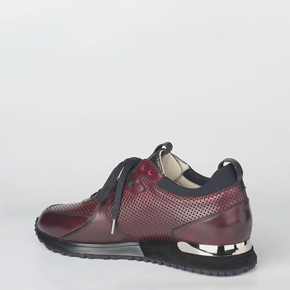 Madasat Burgundy Leather Sneakers - 393 |