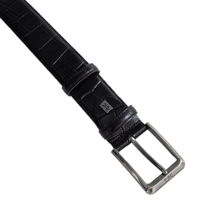 Madasat Black Men's Genuine Leather Crocodile Sport Belt - 927 |