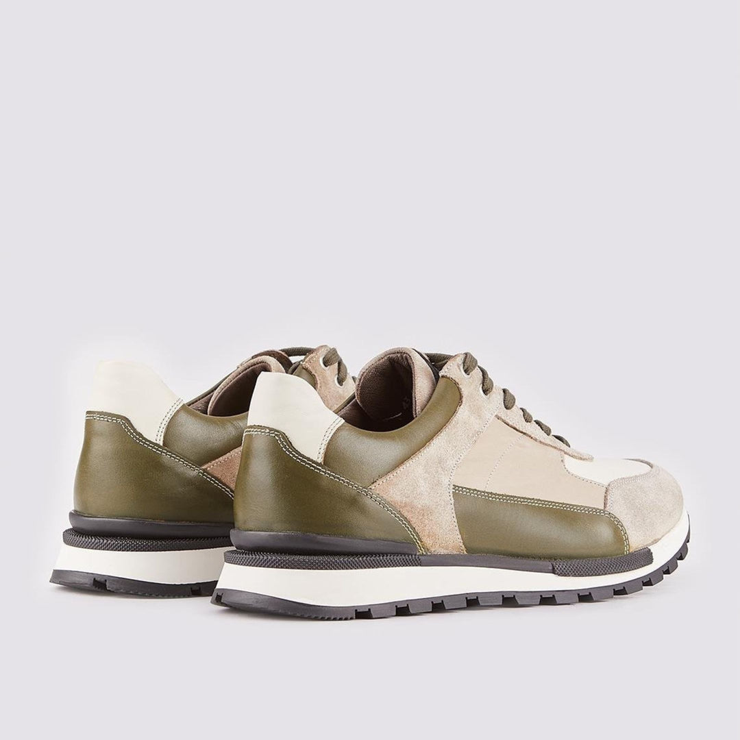 Madasat Beige Sneakers Leather Shoes - 813 |