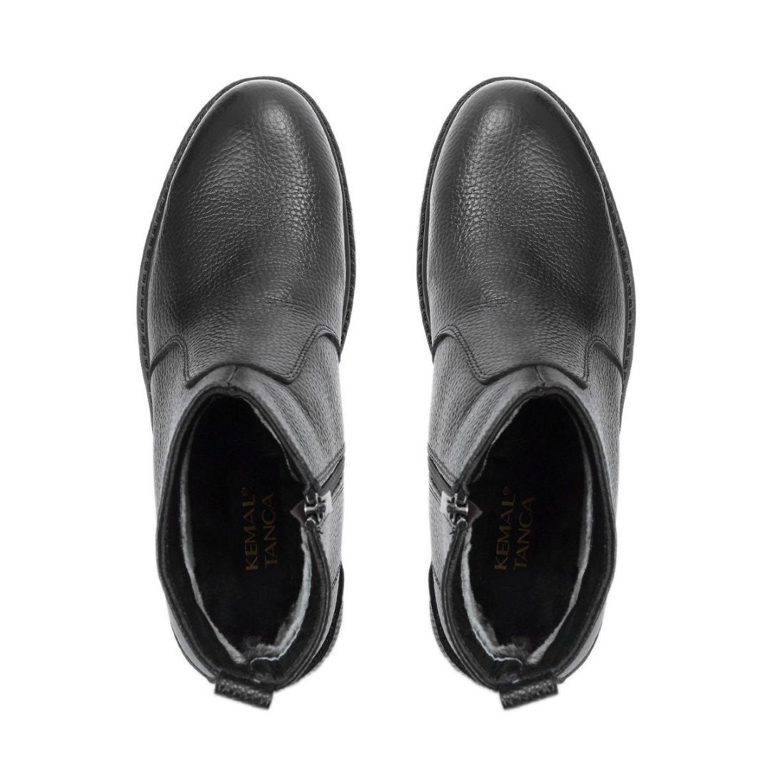 Klassischer Madasat-Stiefel aus schwarzem Leder - 559 |