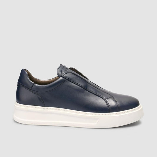 Madasat Genuine Leather Navy Blue Men Shoes - 961 |