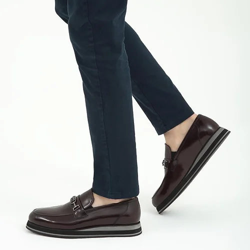 Madasat Burgundy Leather Loafer - 591 |